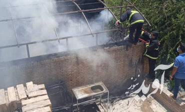 مهار آتش‌سوزی در رستورانی واقع در چهارراه «فرهنگیان»